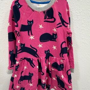 Mini Boden Pink Cat Print Dress